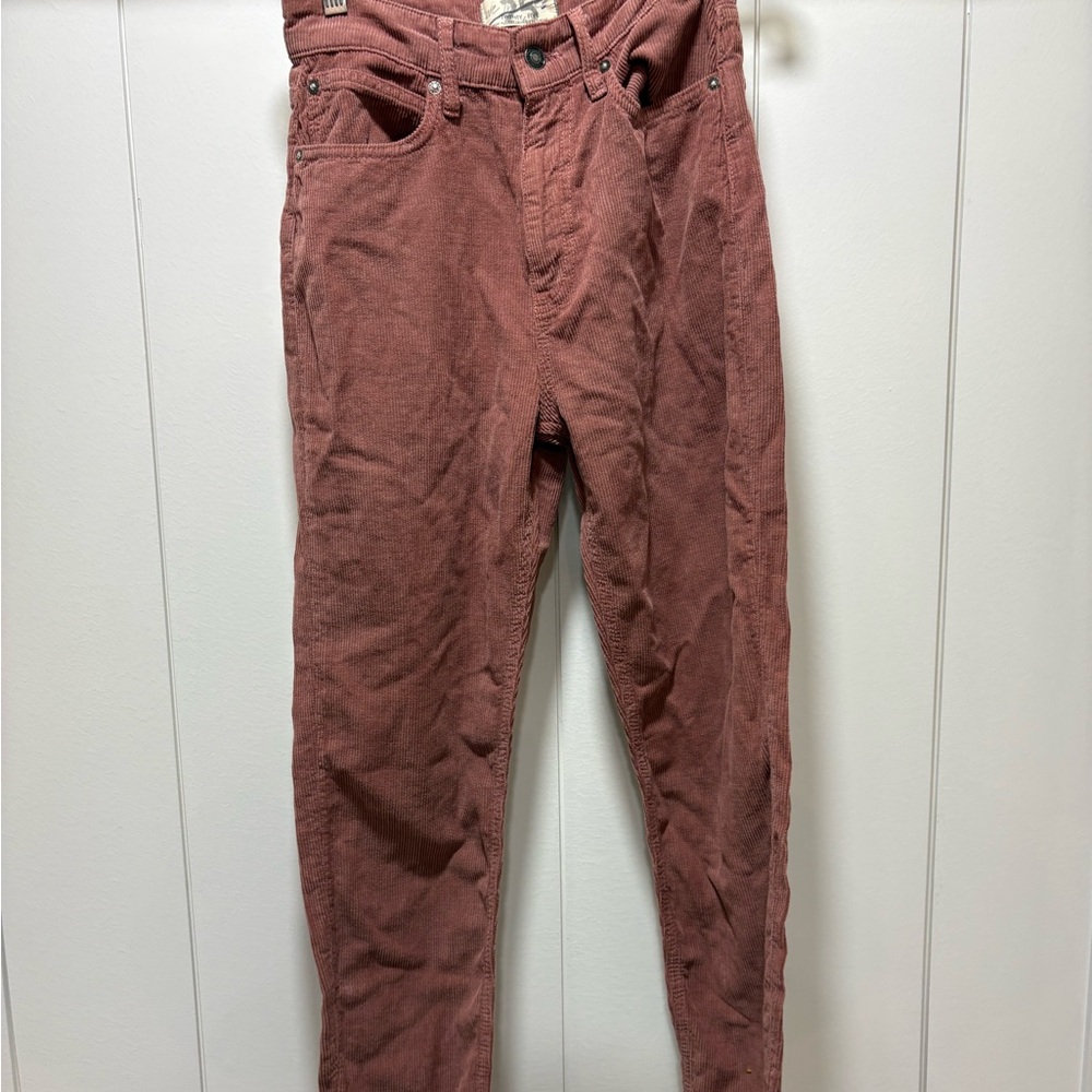 We The Free People Corduroy Jeans Pants Dusty  Rose Size 25